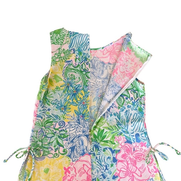 Lilly Pulitzer Donna Tunic Top Multi Colored Floral Cheek To Cheek Zip Up XSmall - Picture 4 of 11